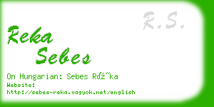 reka sebes business card